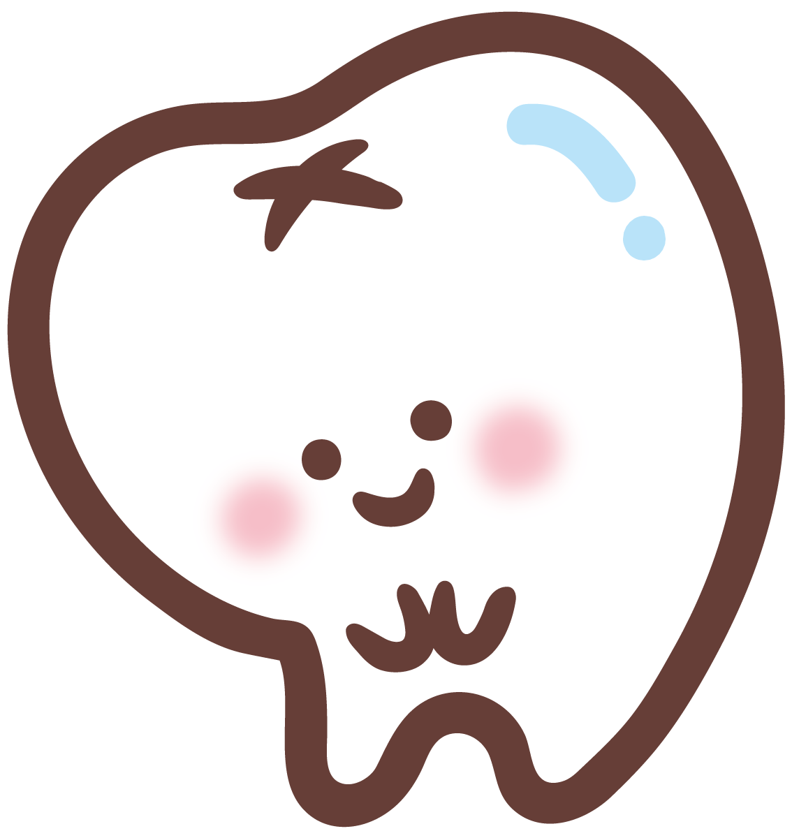 歯がお辞儀しているイラスト